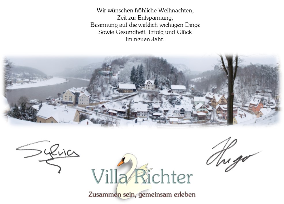 Villa Richter, Weihnachtsgruß